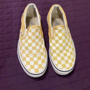 Vans Slip On Yellow & White Checkered